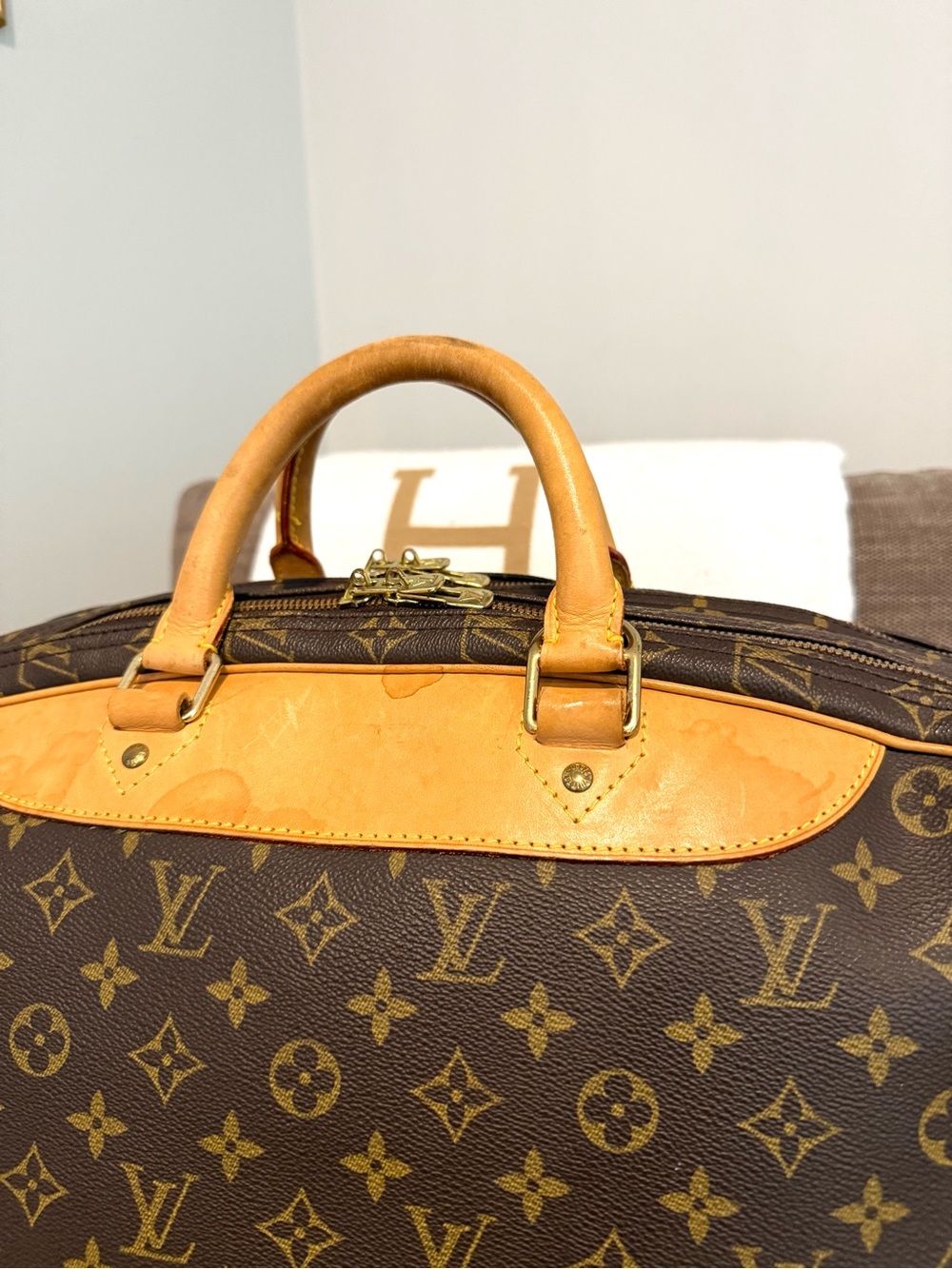 Authentic Louis Vuitton Alizé Poche travel bag M41393 brown monogram LV unisex - Picture 8 of 16